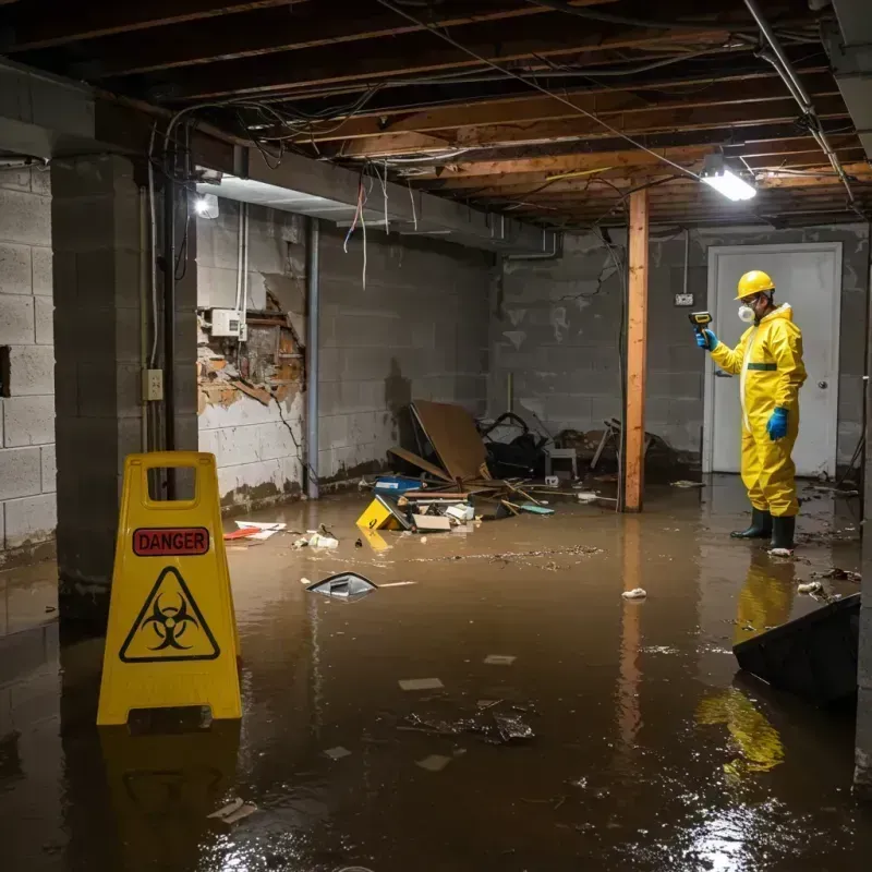 Flooded Basement Electrical Hazard in Catlin, IL Property